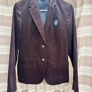 Women Tommy Hilfiger Dark Brown Blazer with Logo